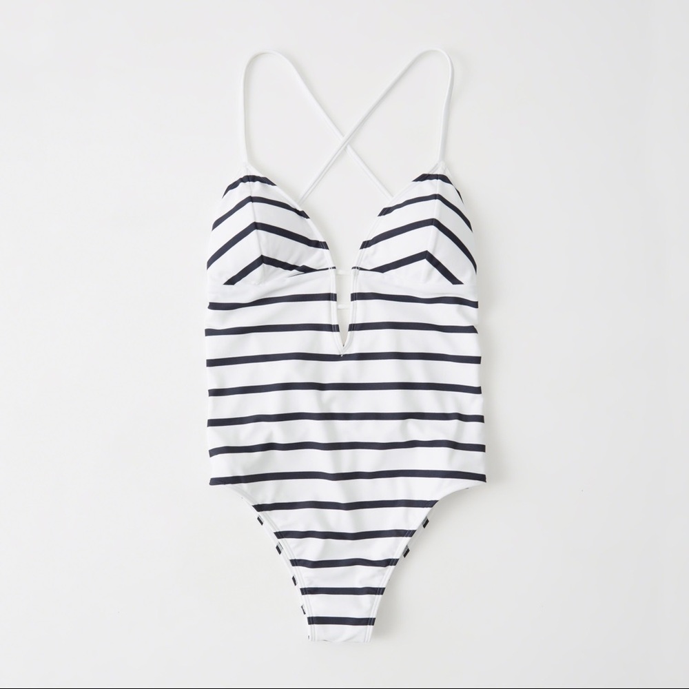 Abercrombie & Fitch Stripe One Piece Swimsuit XS